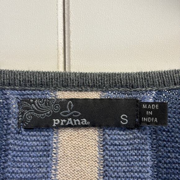 Prana Yarrah Boho Cozy Color Block Cotton Sweater Midi Dress Size S Academia - Picture 3 of 9